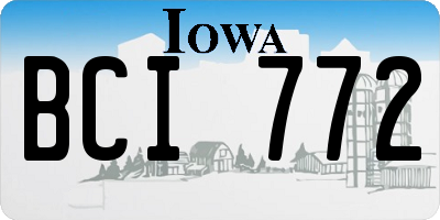 IA license plate BCI772