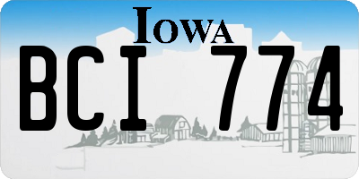 IA license plate BCI774