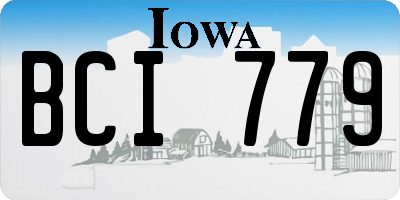 IA license plate BCI779
