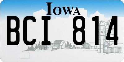 IA license plate BCI814