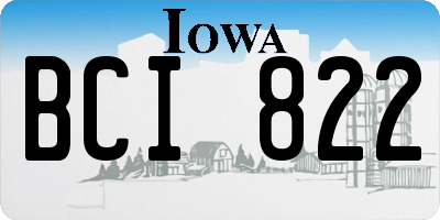 IA license plate BCI822