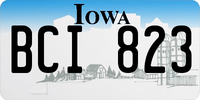 IA license plate BCI823