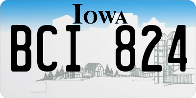 IA license plate BCI824