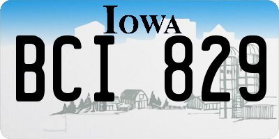 IA license plate BCI829