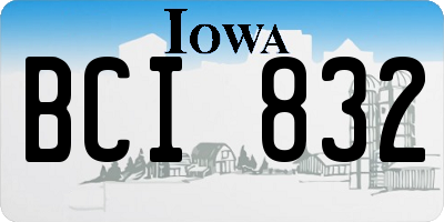 IA license plate BCI832