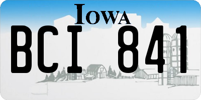 IA license plate BCI841