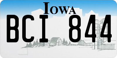 IA license plate BCI844
