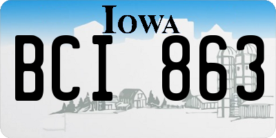 IA license plate BCI863