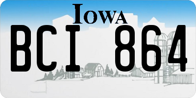 IA license plate BCI864