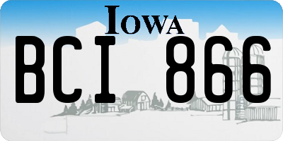 IA license plate BCI866