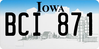 IA license plate BCI871