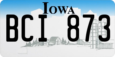 IA license plate BCI873