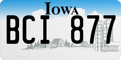 IA license plate BCI877