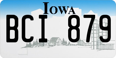 IA license plate BCI879