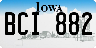 IA license plate BCI882