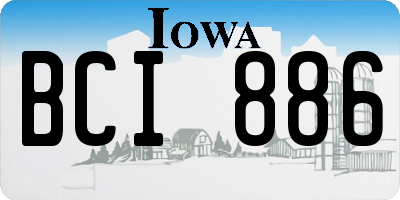 IA license plate BCI886