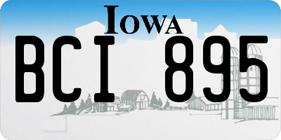 IA license plate BCI895