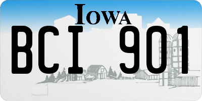 IA license plate BCI901