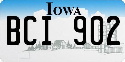 IA license plate BCI902
