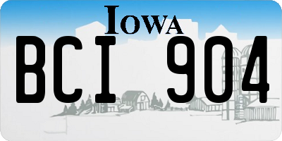IA license plate BCI904