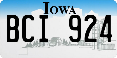 IA license plate BCI924