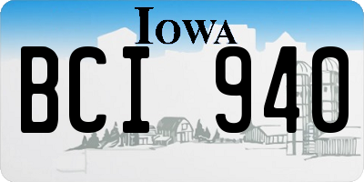 IA license plate BCI940