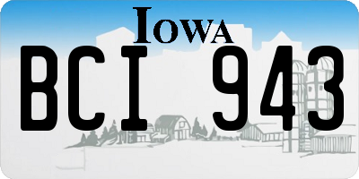 IA license plate BCI943