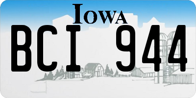IA license plate BCI944