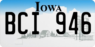 IA license plate BCI946