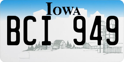 IA license plate BCI949