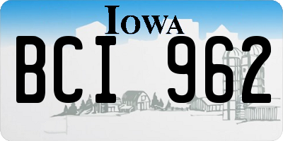 IA license plate BCI962