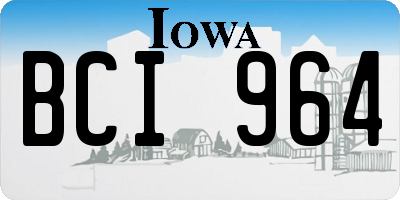 IA license plate BCI964
