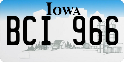 IA license plate BCI966