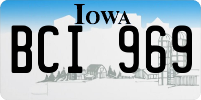 IA license plate BCI969