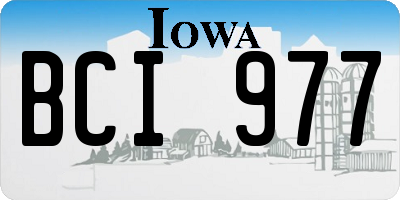 IA license plate BCI977