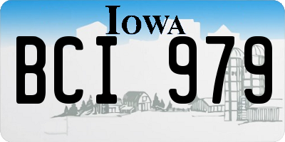 IA license plate BCI979