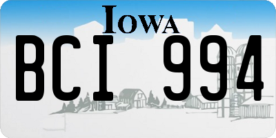 IA license plate BCI994