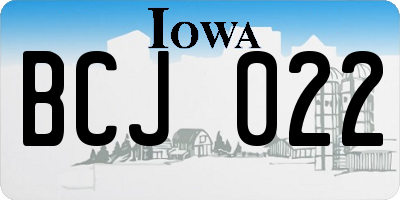 IA license plate BCJ022