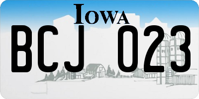 IA license plate BCJ023
