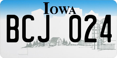 IA license plate BCJ024