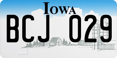 IA license plate BCJ029