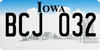 IA license plate BCJ032