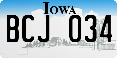 IA license plate BCJ034