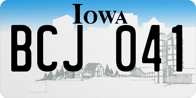 IA license plate BCJ041