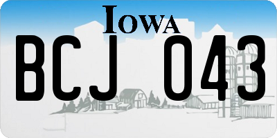 IA license plate BCJ043