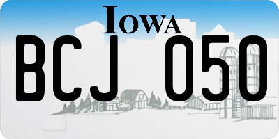 IA license plate BCJ050