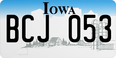 IA license plate BCJ053