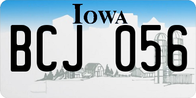 IA license plate BCJ056