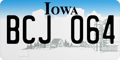 IA license plate BCJ064