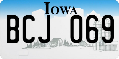 IA license plate BCJ069
